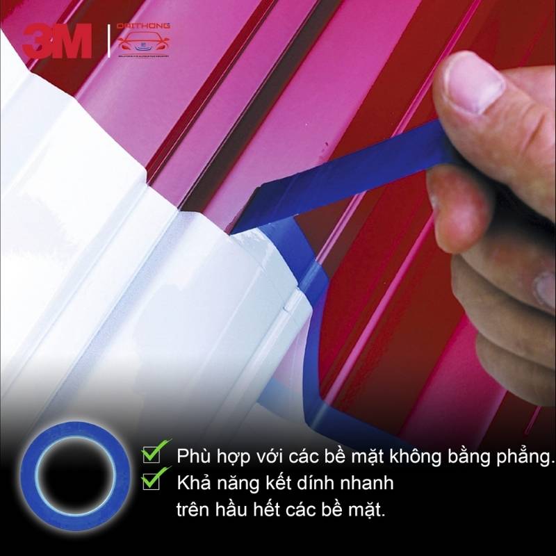 Băng keo nhựa chạy chỉ đường cong 3M™ 06405, 06408, 06409 Vinyl Tape 471+
