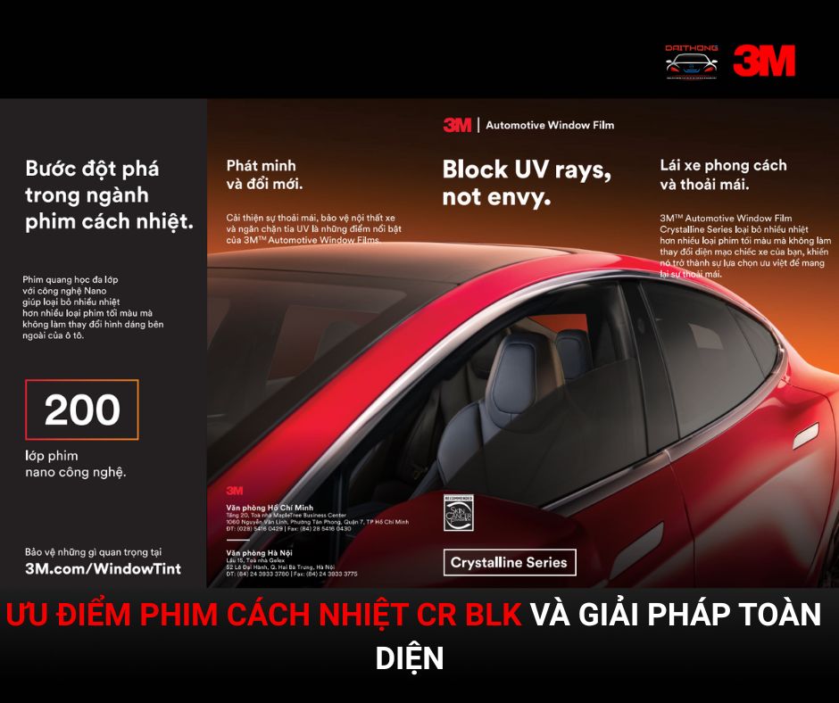 Ưu điểm phim cách nhiệt CR BLK