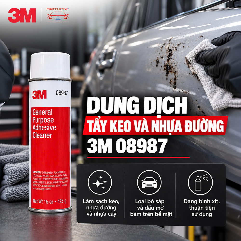 3M 08987 - dung dịch tẩy keo và nhựa đường