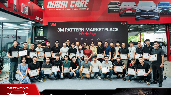 Trao bằng chứng nhận cho các kỹ thuật viên tham gia 3M Pattern Marketplace Workshop tại Hà Nội